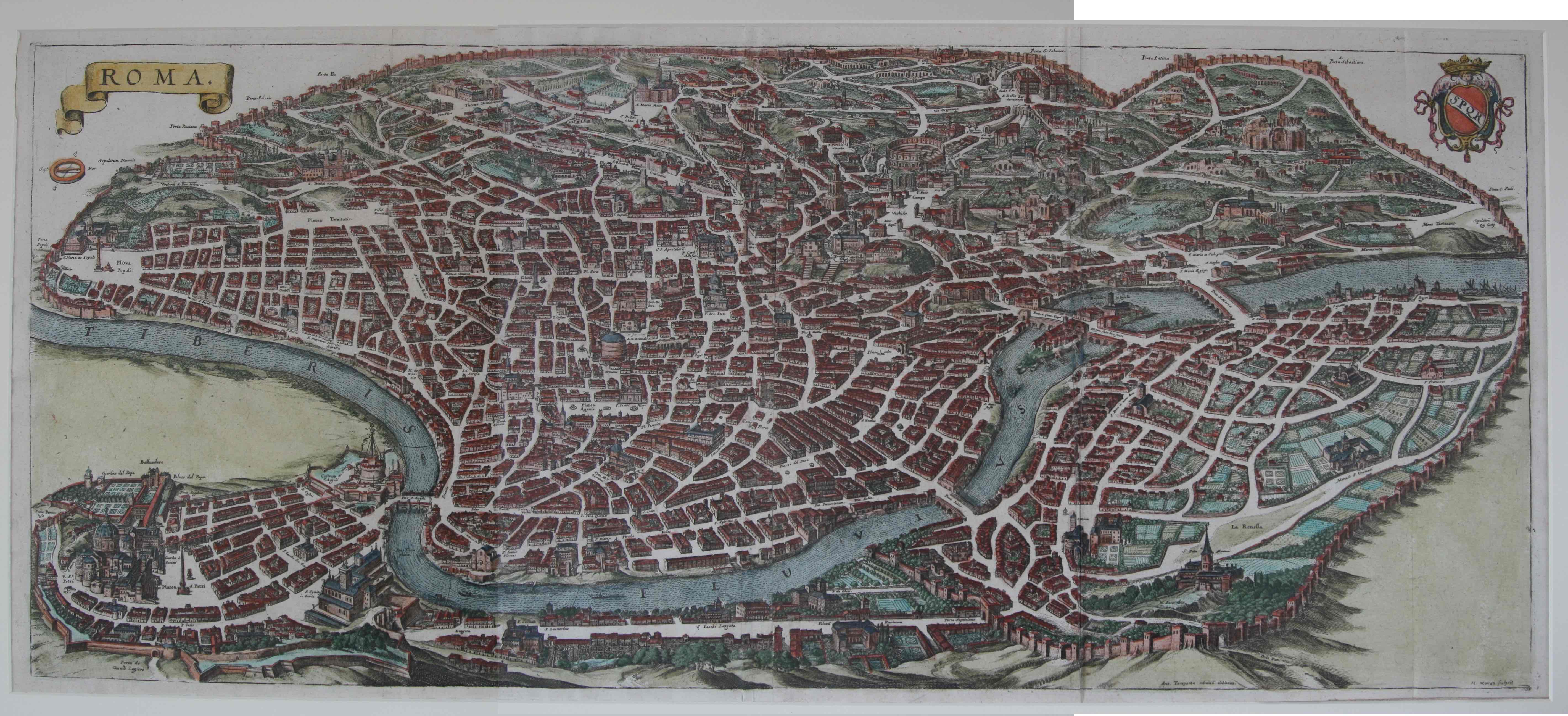 Map of Rome from 20 years earlier (1688)