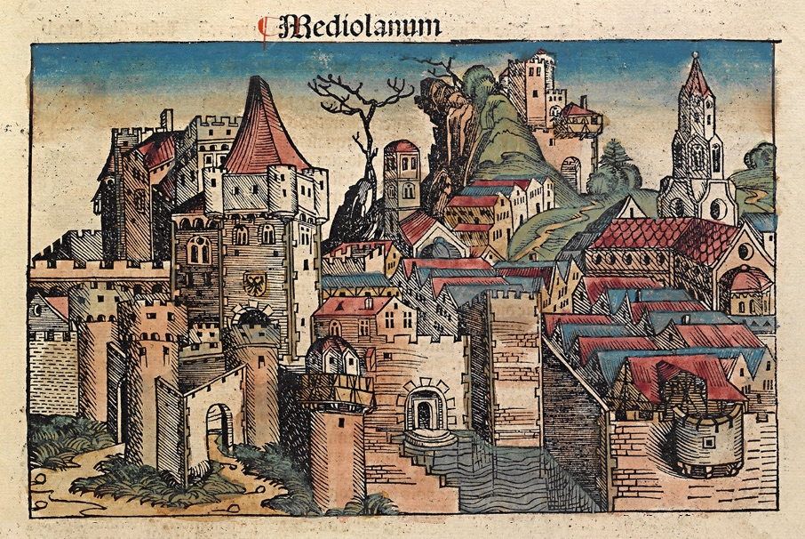 Milan in 1493, from Nuremberg Chronicles
